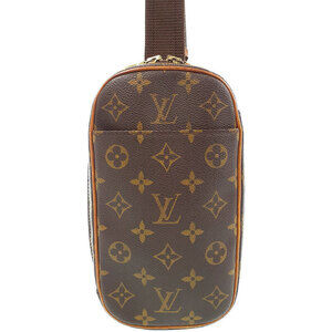 Louis Vuitton Monogram Leather Brown Pochette Ganjou Body Bag